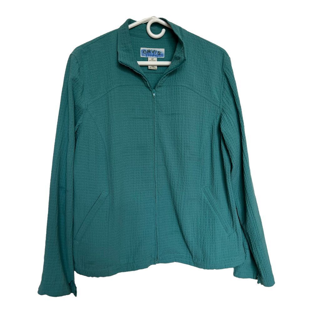Orvis Women's Soft Jacket Lightweight Full Zip Pockets Long Sleeve Medium Petite